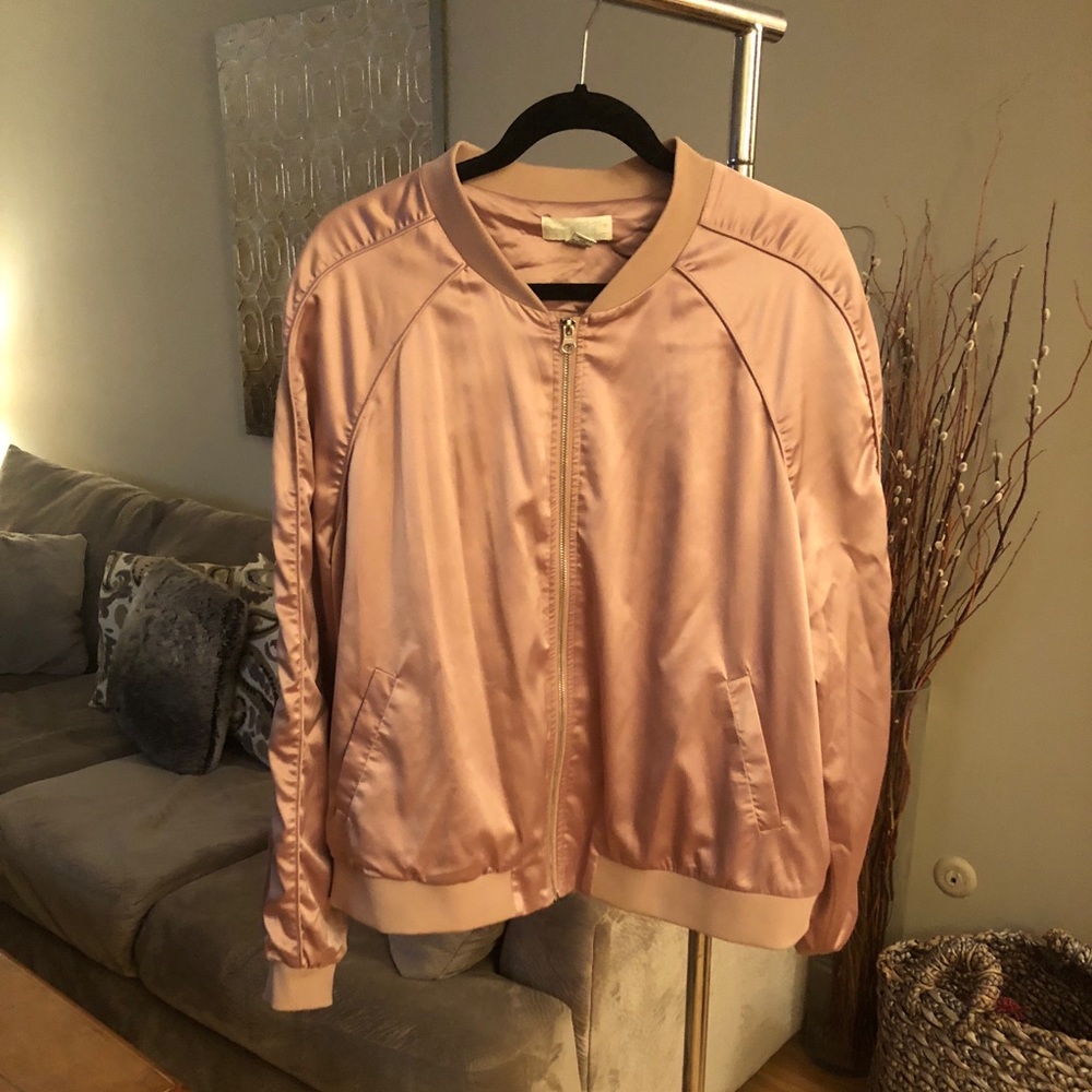 Silky pink bomber